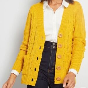 ModCloth Cable Knit Cardigan